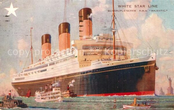 Dampfer Oceanliner RMS Majestic White Star Line