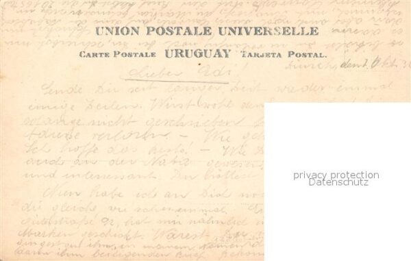Briefmarken auf Postkarte Uruguay – Bild 2