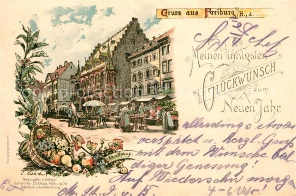 Liebich C. Freiburg im Breisgau Kaufhaus Litho Neu