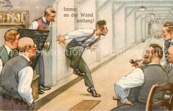 Bowling M?nner Pfeife Zigarette Bier