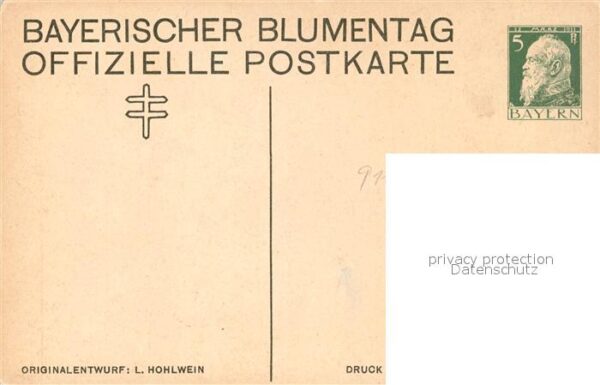Hohlwein Ludwig Bayerischer Blumentag Mann Frau Hutmode – Bild 2
