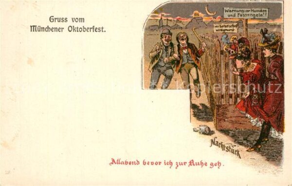 Oktoberfest M?nchen Allabend Litho