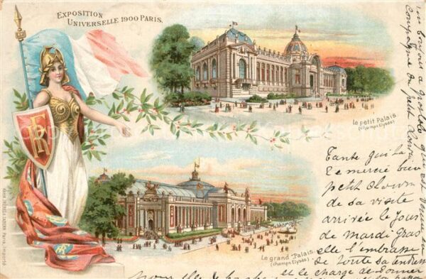 Exposition Universelle Paris 1900 Grand et Petit Palais Litho