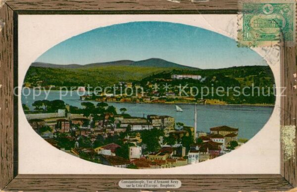 Constantinople Vue d_Arnaout Keuy sur la Côte d'Europe