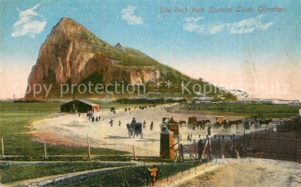 Gibraltar The Rock from Spanish Lines