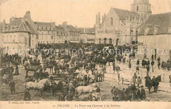 Falaise Calvados La Foire aux Chevaux a la Guibray
