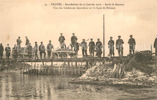 Troyes Aube Überschwemmung Reparatur nach der Katas