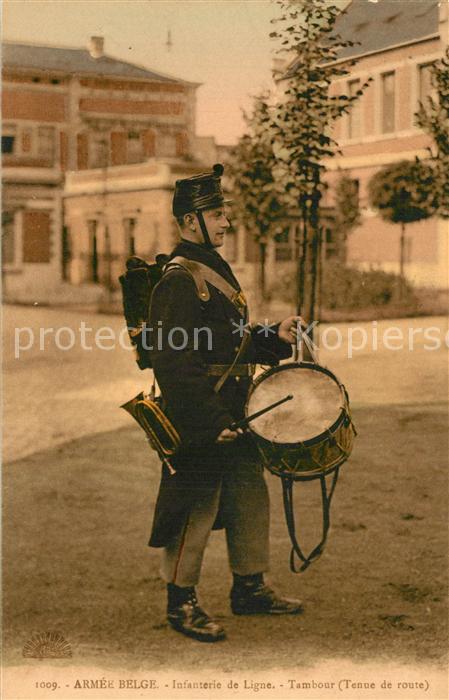 Militaria Belgien Infanterie de Ligne Tambour Trommler
