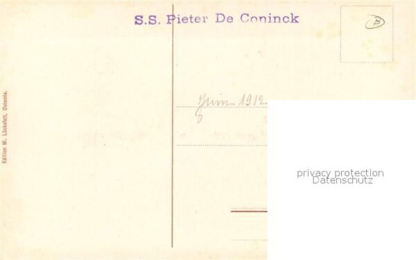 Dampfer Oceanliner S.S. Pieter de Coninck – Bild 2