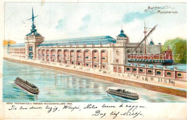 Exposition Universelle Paris 1900 Marine-Ministerium Litho
