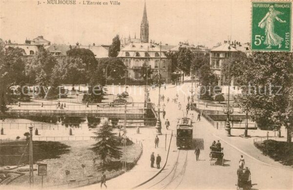Strassenbahn Mulhouse Entree en Ville