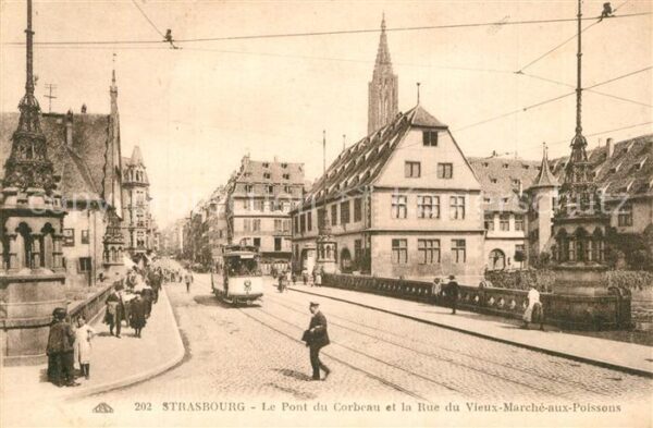 Strassenbahn Strasbourg Pont du Corbeau Rue du Vieux