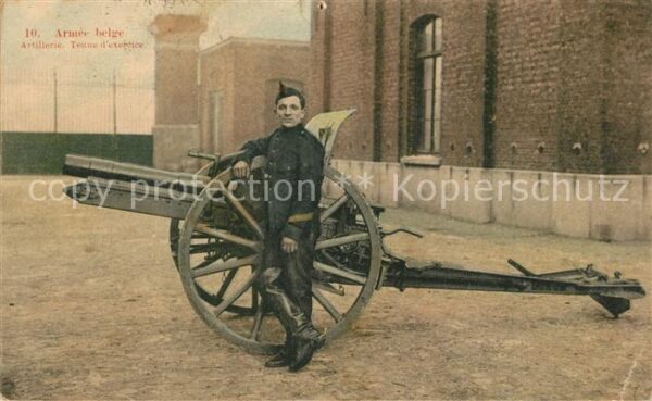 Militaria Belgien Artillerie Tenue d_Exercice