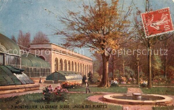 Verlag Tucks Oilette Nr. Montpellier Grande Serre Jardin des Pla
