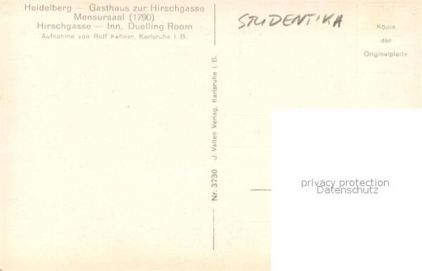 Studentika Heidelberg Gasthaus zur Hirschgasse Men – Bild 2