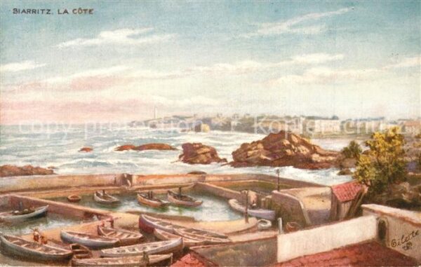 Verlag Tucks Oilette Nr. 3 Biarritz La Cote