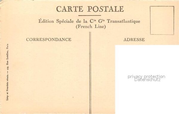 Dampfer Oceanliner S/S de Grasse Salle a Manger – Bild 2