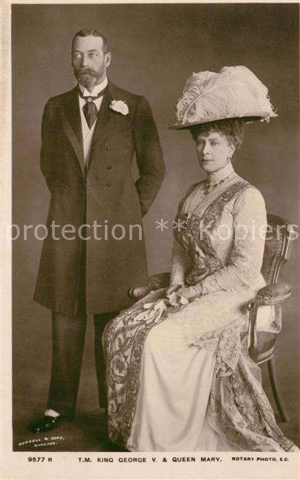 Adel England Kind George V. Queen Mary