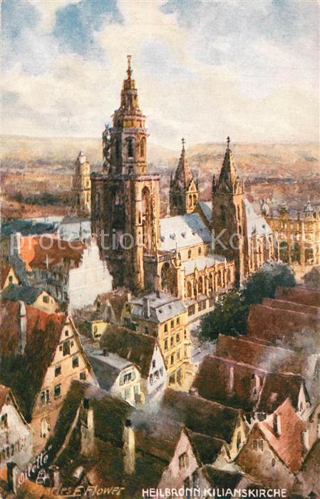 Verlag Tucks Oilette Nr. 700 Heilbronn Kilianskirche Charles E.