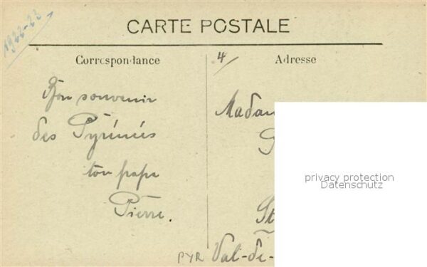Trachten Frankreich Pyrenees Deux Beaux Types – Bild 2