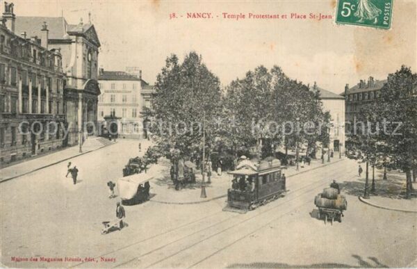 Strassenbahn Nancy Temple Protestant Place St-Jean