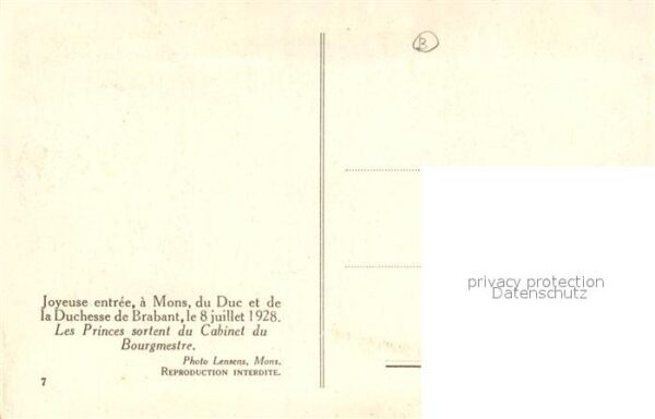 Adel Belgien Mons Duc et Duchesse de Brabant – Bild 2