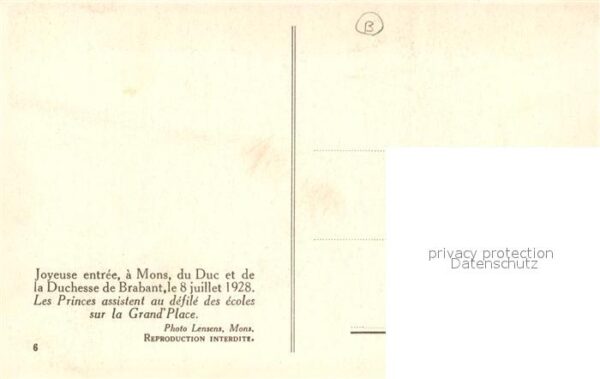 Adel Belgien Mons Duc et Duchesse de Brabant – Bild 2
