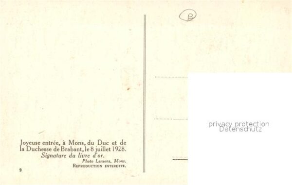 Adel Belgien MonsDuchesse de Brabant Signature du li – Bild 2