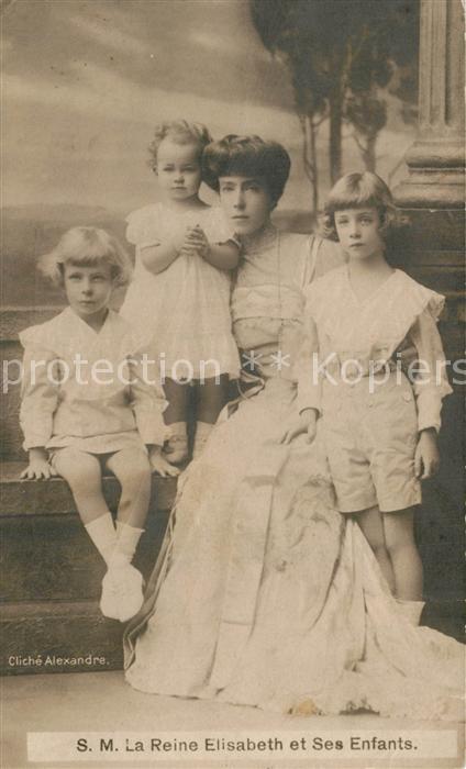 Adel Belgien Reine Elisabeth et ses Enfants