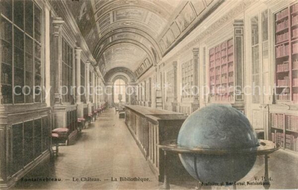 Globus Fontainebleau Chateau Bibiotheque