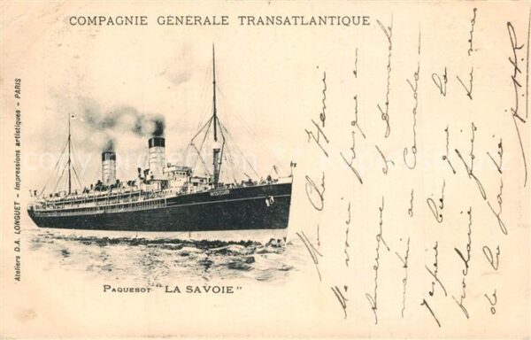 Dampfer Oceanliner Paquebot La Savoie