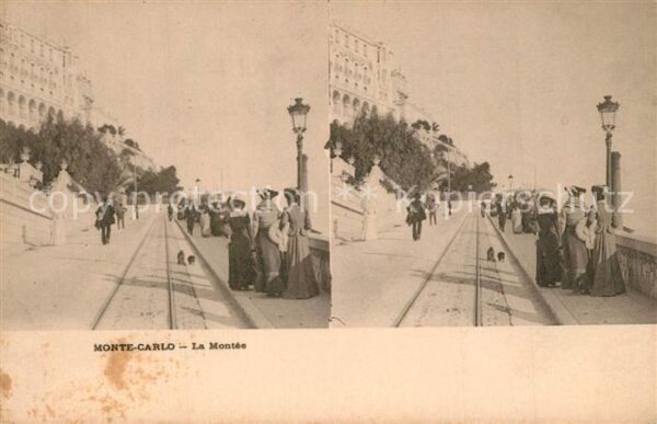 Stereoscopkarte Monte-Carlo Montee