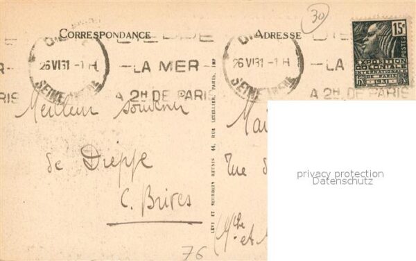 Dampfer Oceanliner La Malle Port Dieppe – Bild 2