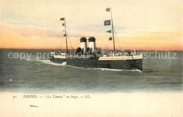 Dampfer Oceanliner La Tamise Dieppe