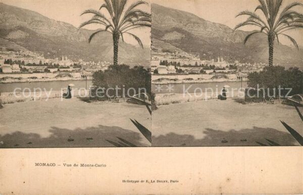 Stereoscopkarte Monaco Vue de Monte-Carlo