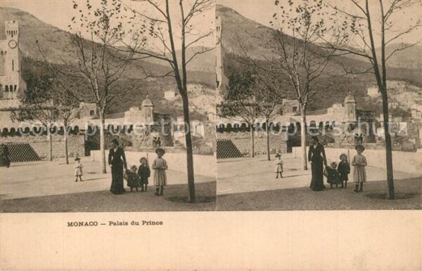 Stereoscopkarte Monaco Palais du Prince