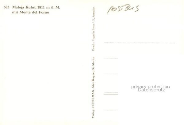 Postbus Maloja Kulm Monte del Forno – Bild 2