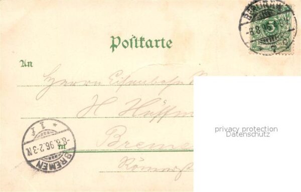 Ausstellung Gewerbe Berlin 1896 Spandauer Strasse Gerichtslaube Litho – Bild 2