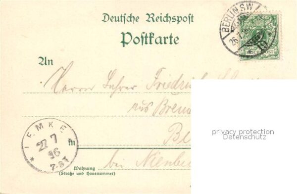 Ausstellung Gewerbe Berlin 1896 Chemie- und Photographie-Geb?ude Unterr – Bild 2