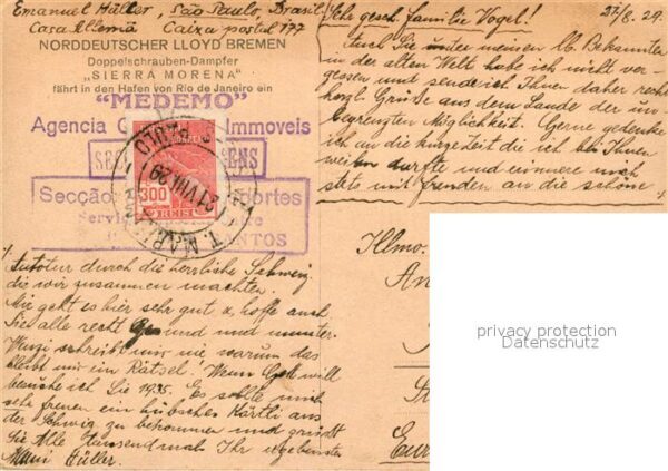 Dampfer Oceanliner Sierra Morena Hafen Rio de Janeiro – Bild 2