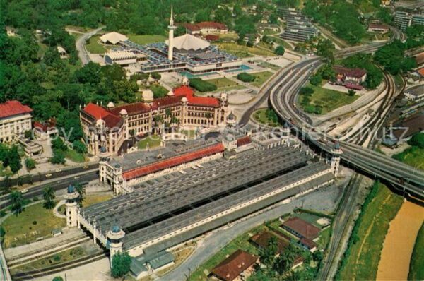 Kuala Lumpur Railway Station and National Mosque aer