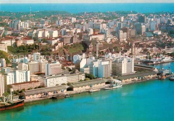 Salvador Vista aérea do porto e da cidade