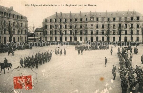 Militaria Frankreich Regiment d_Infanterie Regiment part en