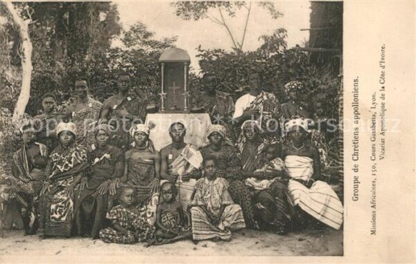 Elfenbeinkueste Cote d Ivoire Group de Chretiens appolloniens