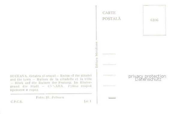 Suceava Fliegeraufnahme ruins of the citadel an – Bild 2