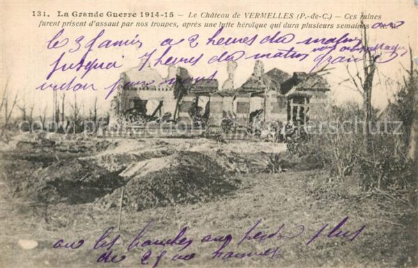 Vermelles Guerre 1914-15 Ces ruines furent prisen