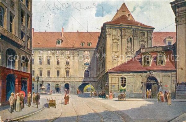 Breslau Niederschlesien Universität Blick von der Schmiedebrück