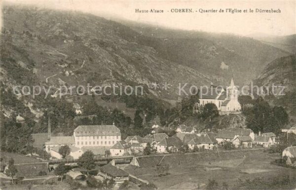 Oderen Haut Rhin Quartier de l'Eglise et le Dürrenbach