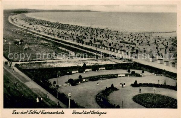 Swinemuende Swinoujscie Strand und Anlagen Fliegeraufnahme