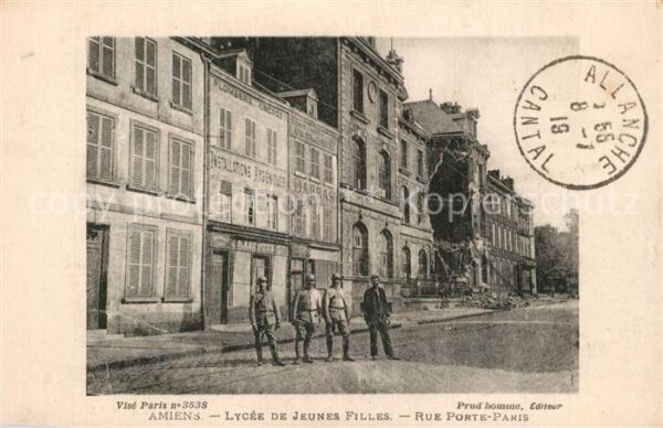 Amiens Lycée de Jeunes Filles Rue Porte Paris